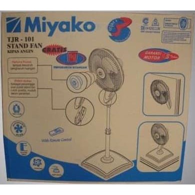 MIYAKO Desk Fan &amp; Stand Fan TJR-101 Kipas Angin Meja Lantai Berdiri Miyako