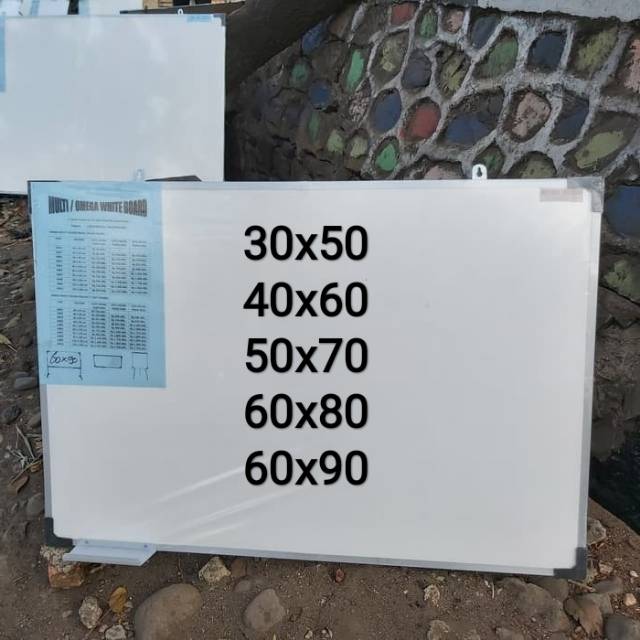 

Whiteboard Terlaris /Papan tulis murah 60 X 90 cm