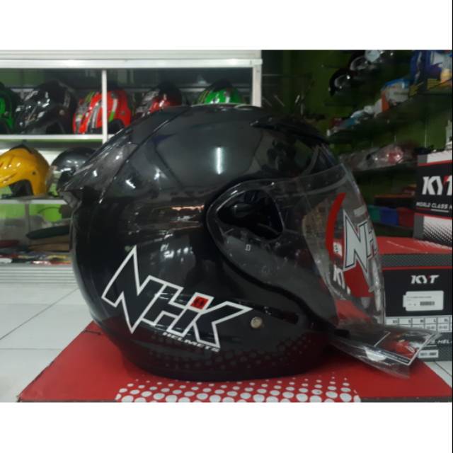 Helm NHK R6 Solid Hitam Maco Murah