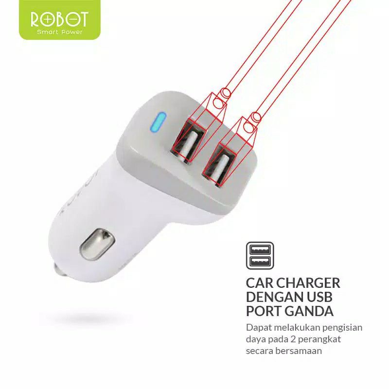 Car Mobil Free Kabel Robot 2usb Original RT-C06