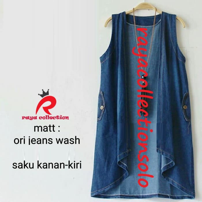 KANSAS VEST JEANS / ROMPI JEANS MURAH / KANSAS BUNTUNG WANITA JUMBO