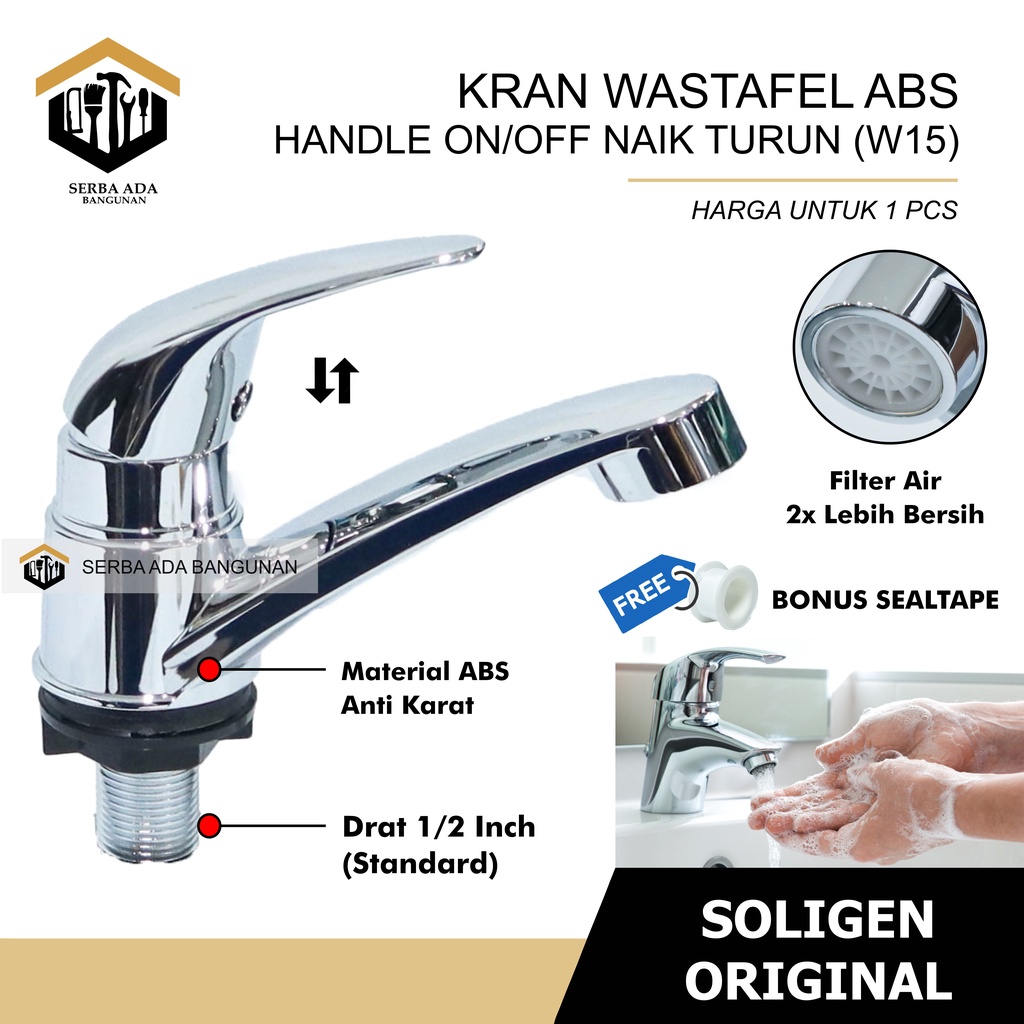 KRAN WASTAFEL CUCI TANGAN BAHAN BABET STAINLESS TEBAL (BUKAN PVC YA) KUALITAS TEBAL KUAT TERMURAH