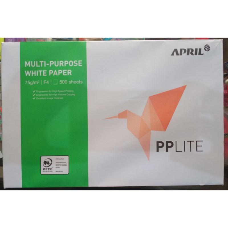 

PP LITE kertas fotocopy HVS ukuran F4 75 gram 500 sheet