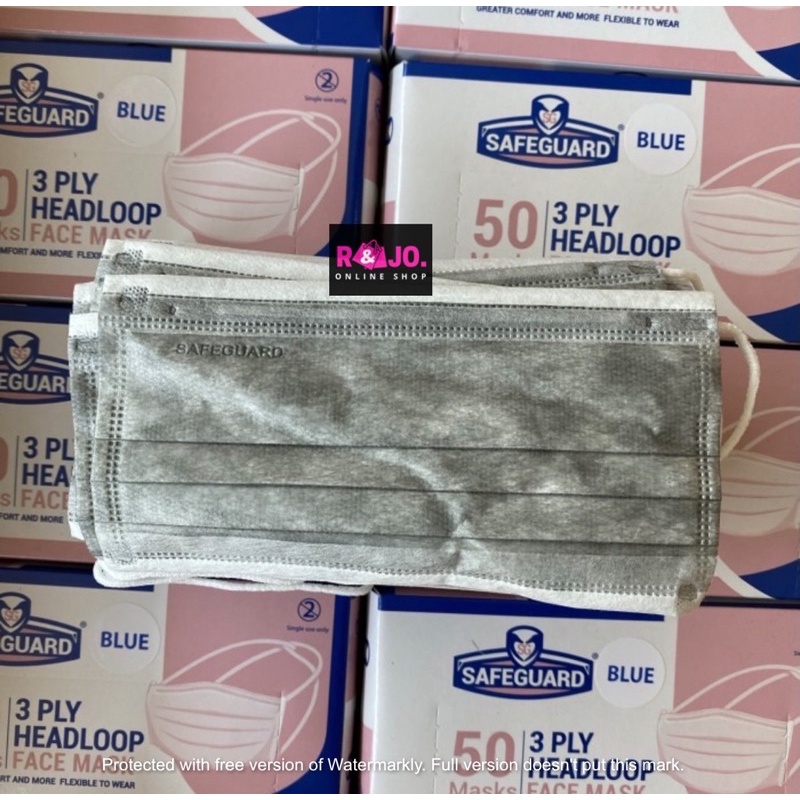 Masker SafeGuard Headloop 3ply isi 50 pcs