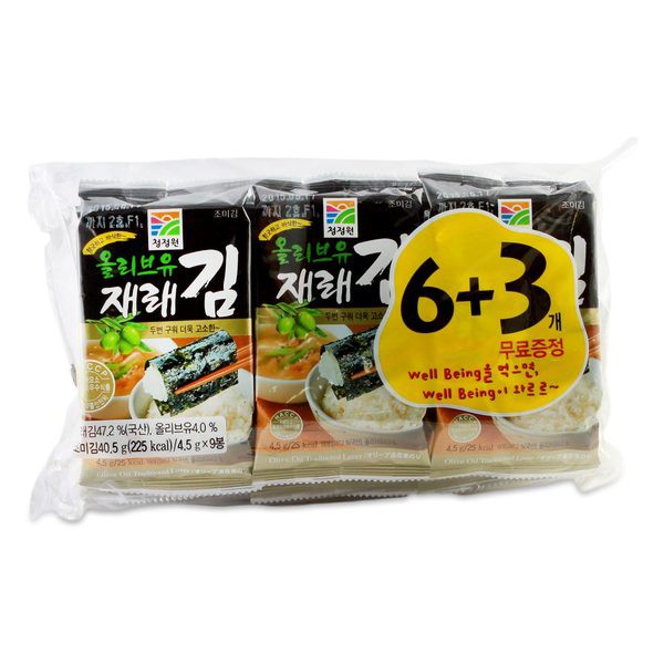 

CHUNG JUNG ONE Olive Oil Laver SeaWeed 27gr -Rumput Laut Zaitun 6x4.5g