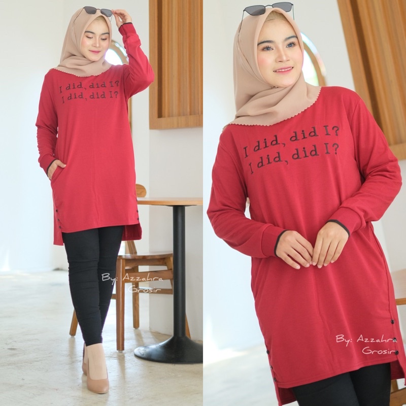 I did Tunik - Tunik Babyterry Import Bordir LD102+ / Rib Sporty + Saku Kiri kanan / R.28 - 268-6097