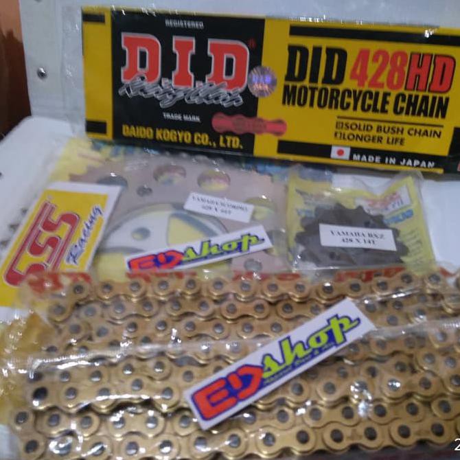 Gear 428 Sss + Rantai Did Hd Gold Vixion Mx Rx King New Old On Sale 2019