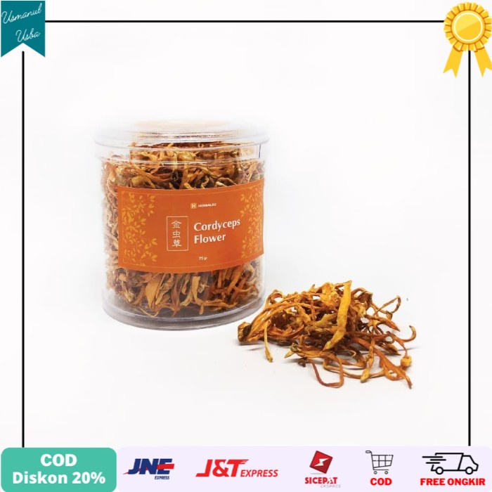 

❤COD❤ Cordyceps Flower / Jamur Bunga Cordyceps / 金虫草 (75 gram)