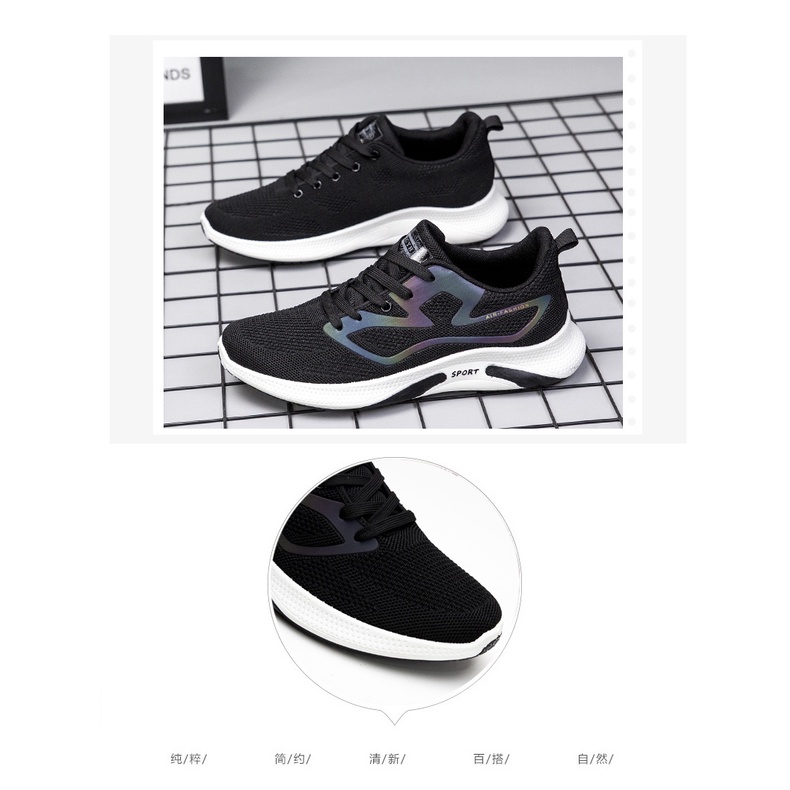 Nomad S07 Butterfly Sepatu Sneakers Fashion Menyala S07 Kasual Hitam Karet Shoes Sport Snekers
