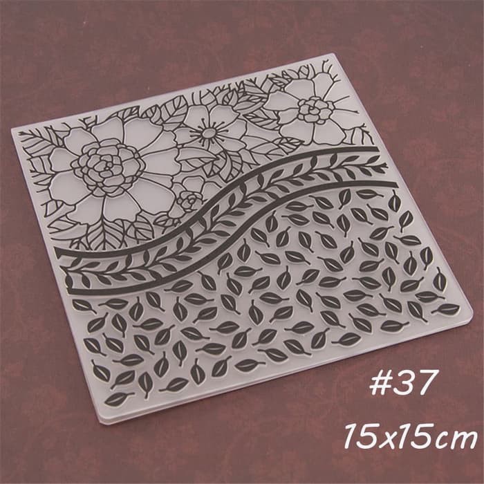 Card Cover Embossing Folder - Leaves &amp; Flowers Embellishments