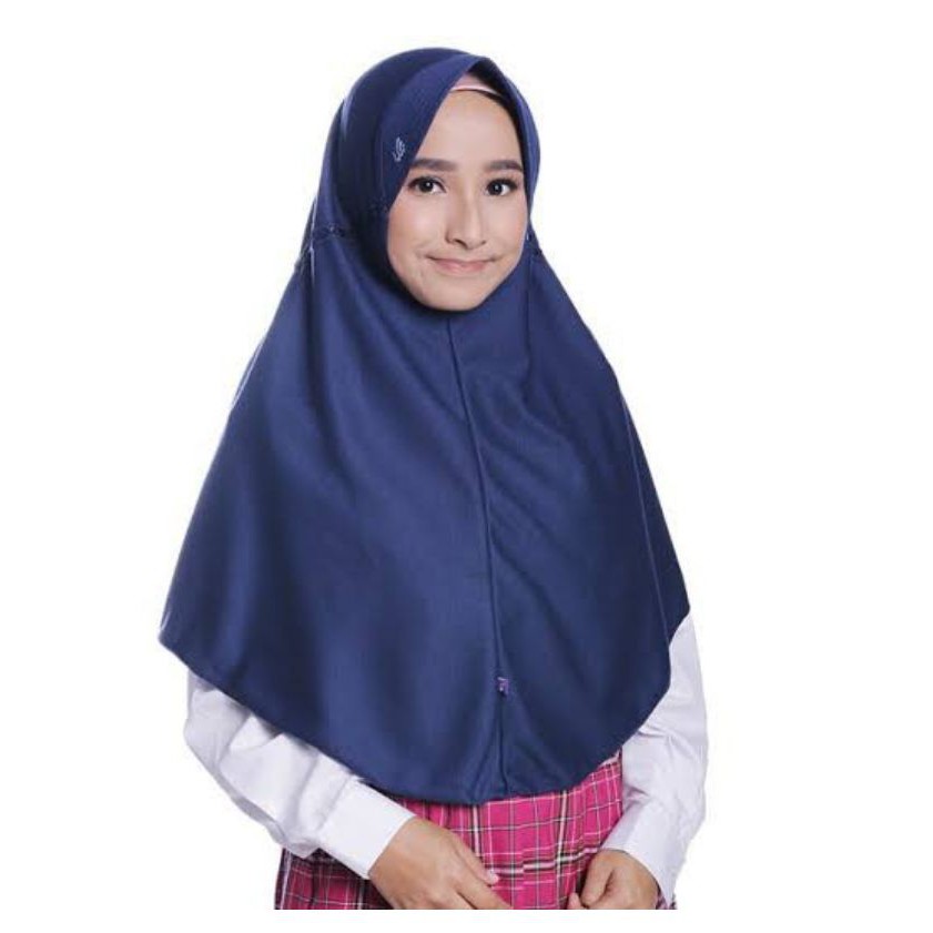 Jilbab Sekolah Rabbani Instan Great Innova Warna Biru Dongker-Jilbab Sekolah Rabbani Inova Navy