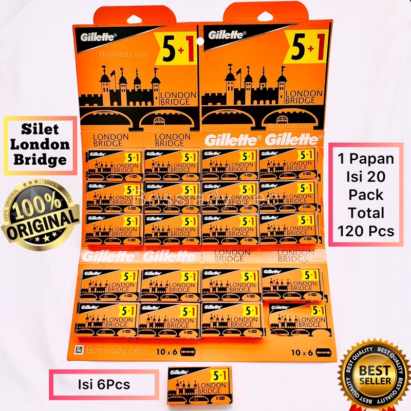 Silet London Bridge (120pcs) Original Silet Tajam Gillette London Bridge Silet Murah COD Silet Cukur