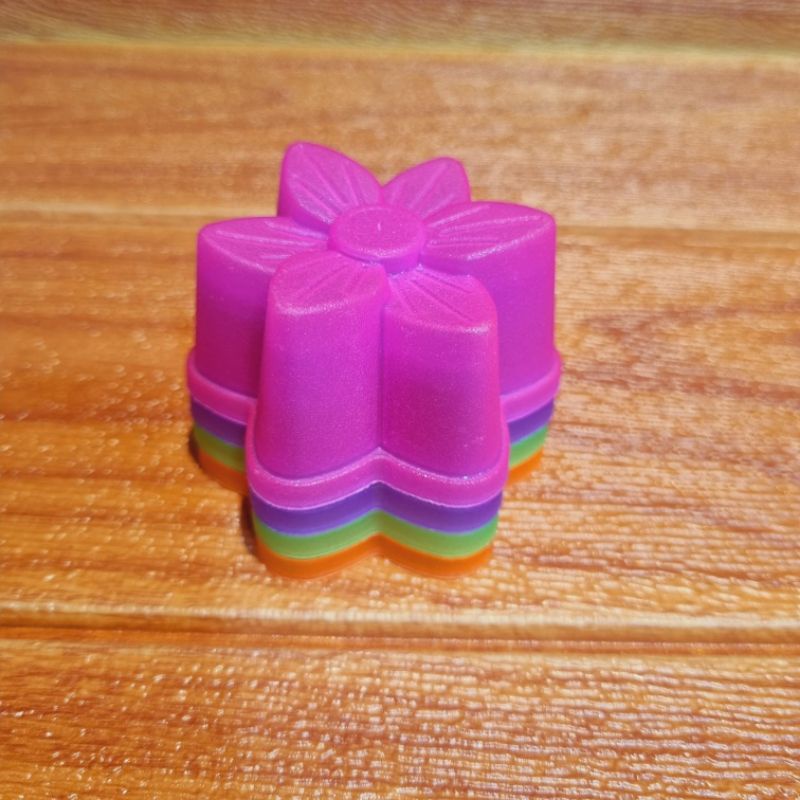 [ KH ] Cetakan Agar Bunga Isi 6pc / Cetakan Jelly Flower Murah / Cetakan Agar Plastik