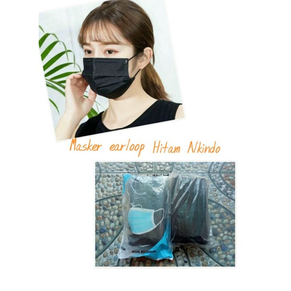 Masker Alkindo Earloop hitam