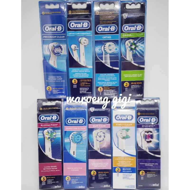 (Harga per Kotak) REFILL Sikat Gigi Elektrik Oral B KOTAK UTUH