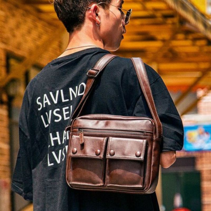 Tas Selempang Kulit Pria Tas Kulit Pria Tas Pria Tas Kuliah CAST
