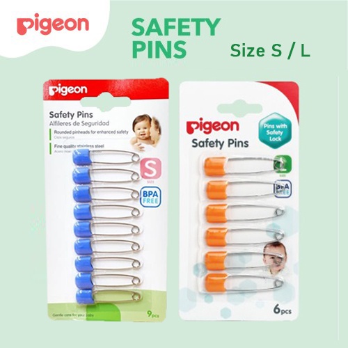 Pigeon Safety Pin Size S/L - Peniti Bayi