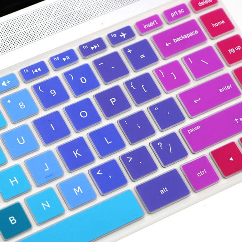 Stiker Keyboard Agustina Komputer Lembut 14inci Silikon Anti Air Multicolor