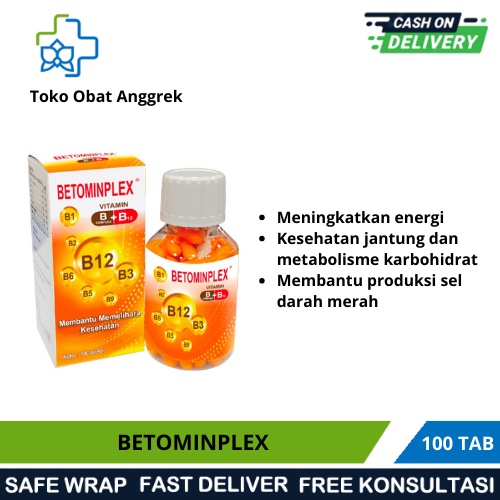 Jual BETOMINPLEX TAB ISI 100 TAB/VITAMIN UNTUK MENGURANGI KEBAS ...