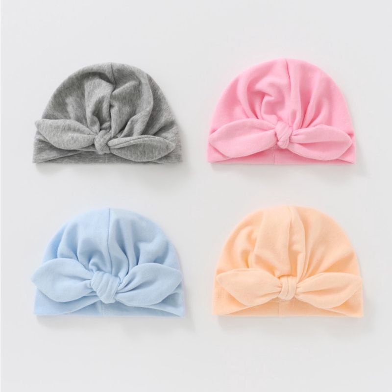 (Pimenova) Turban bayi topi kain bayi import motif pita bahan lembut