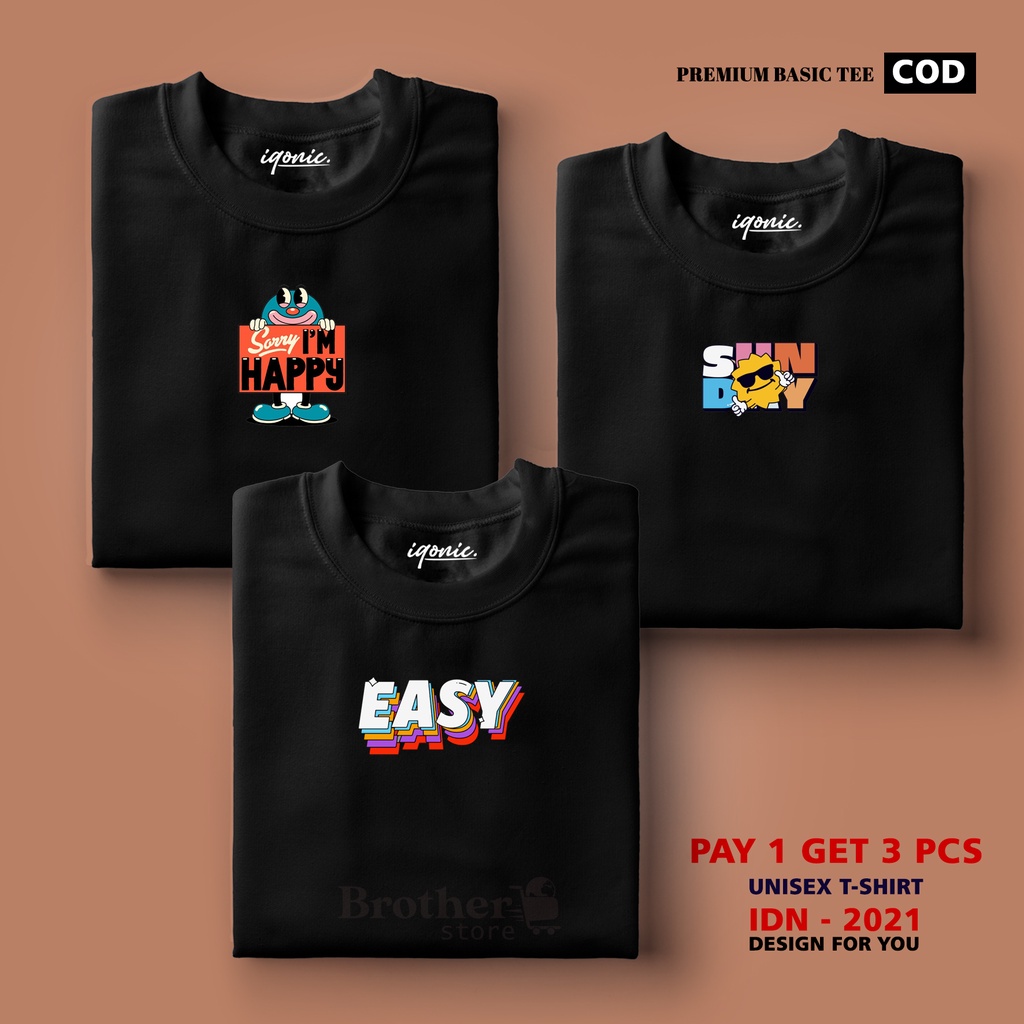 BUY 1 OR 3 PCS ( PROMO COD ) BROTHER STORE / Kaos Distro100% Catoon Combed 24s Tebal /ArticelSES