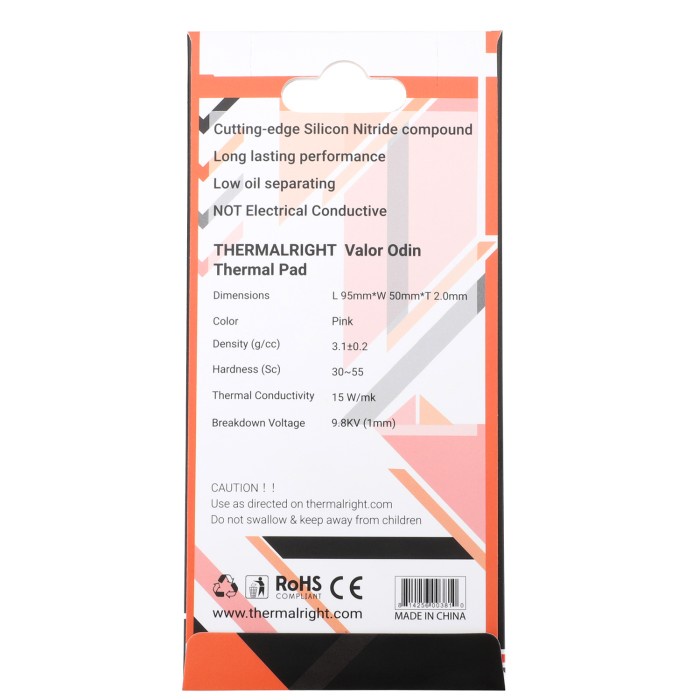 THERMALRIGHT VALOR ODIN Thermal Pad 95x50x2.0mm