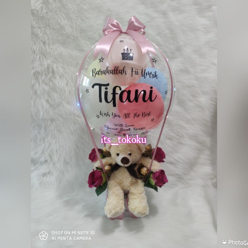 Buket balon led balon latex balon macaroon pastel boneka ulang tahun