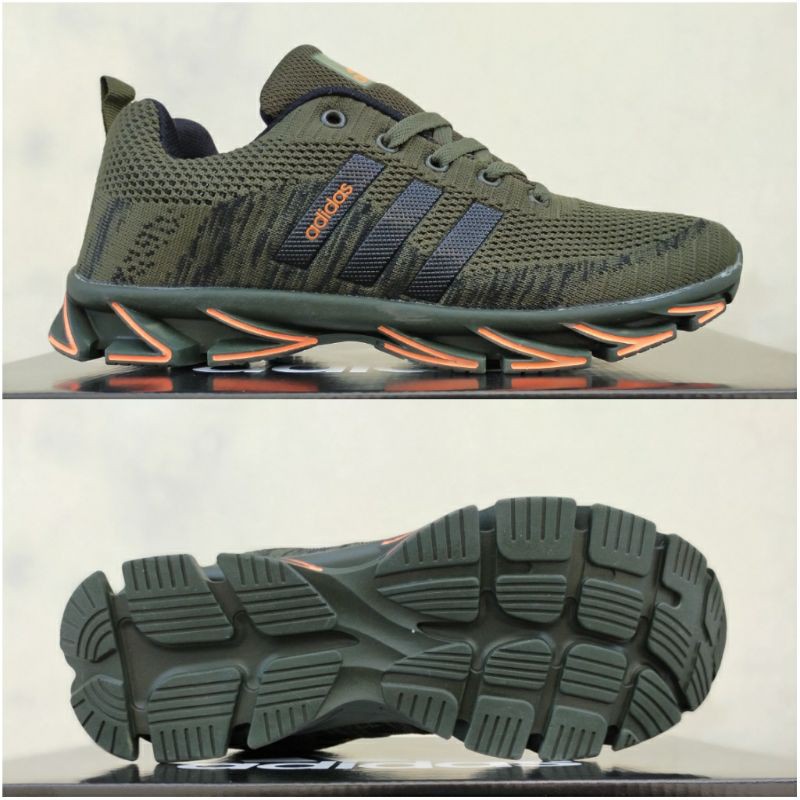 Sepatu Jogging Adidas Pria-Sepatu Adidas Springblade Army
