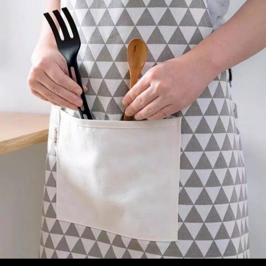 Celemek Korea Apron Masak Aksesoris Dapur Serbaguna Anti minyak bumbu