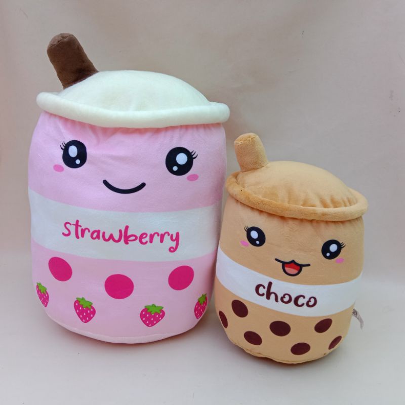 COD Free Ongkir Import BONEKA BOBA MILK TEA /BOBA ES KRIM /BOBA ES KRIM LAMPU BROWN SUGAR  UKURAN M,L,XL,jumbo,giant