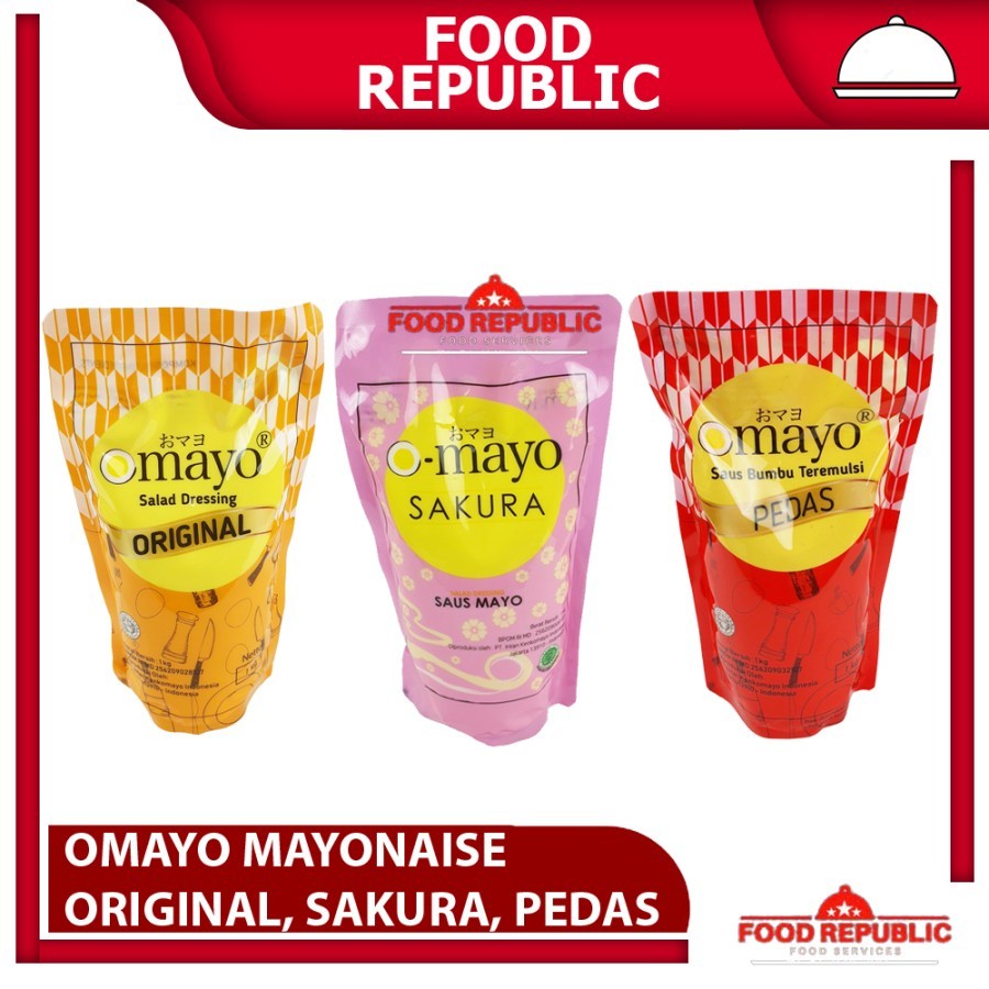 

OMAYO MAYONAISE 1 KG ORIGINAL PEDAS SAKURA MAYONNAISE HALAL JEPANG - Pedas
