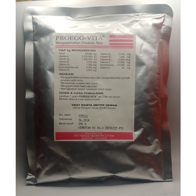 PROEGG VITA 250 gram TMC PRO EGG VITA 250 g  PROEGG VITA 250 gr  ProeggVita Tekad Mandiri Citra TMC