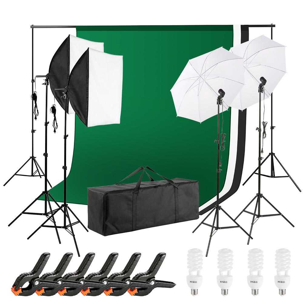Paket lighting set background foto studio