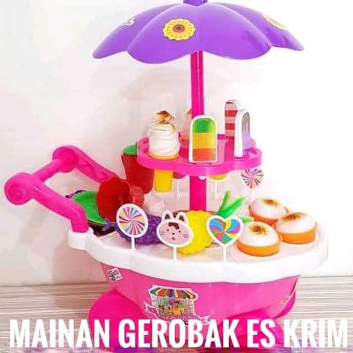 Mainan Es Krim Dorong Gerobak Es
