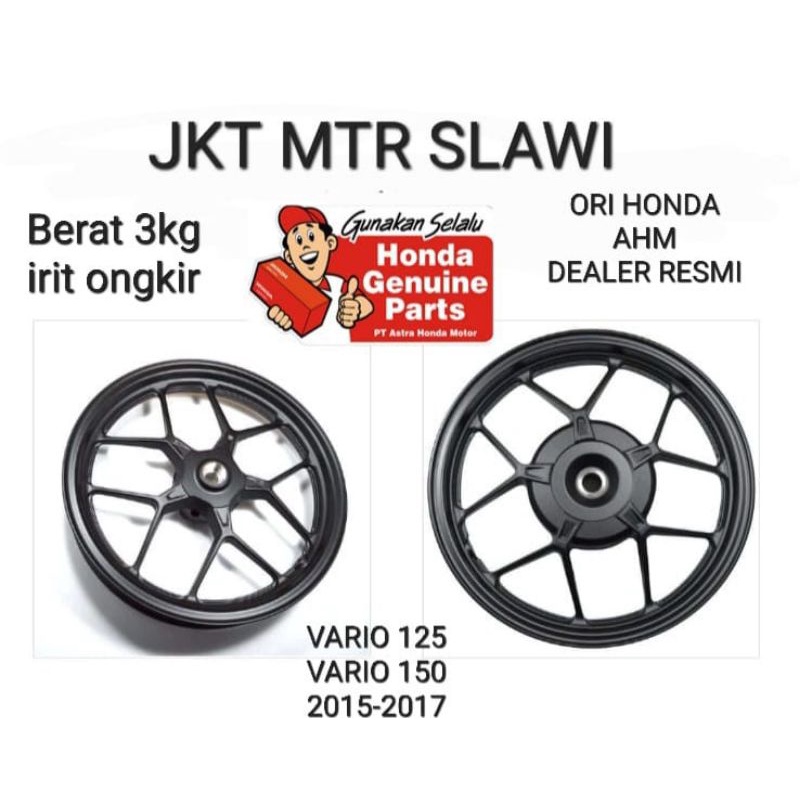 Velg atau pelek depan, belakang vario 150 vario 125 fi led ori AHM Honda