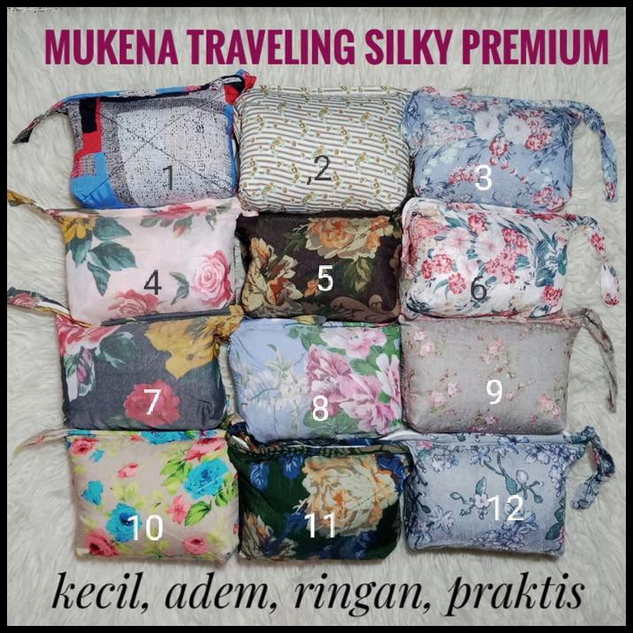 Kecil Imut Ringan Praktis Mukena Traveling Katun Silk