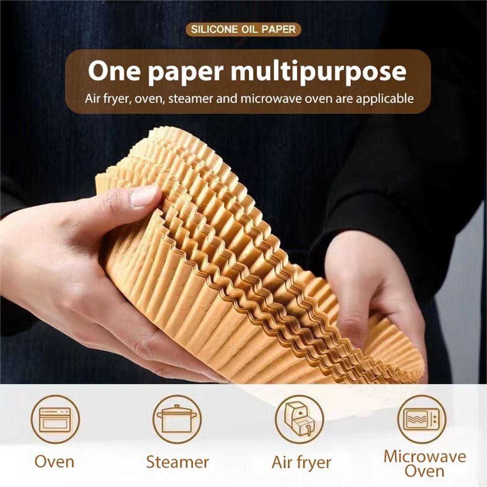 Nickolas1 Air Fryer Paper25// 30 /50/100pcs Anti Lengket Alat Kue Kering Steamer Liner Baking Aksesoris Baking Paper