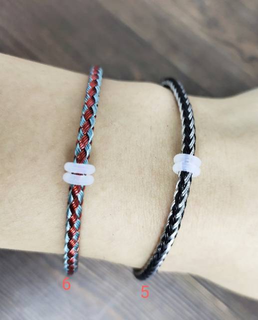 Fifi Fashion Gelang Tali Kawat Anti Air Waterproof Untuk Charm Liontin Mainan Pandora(1-6)