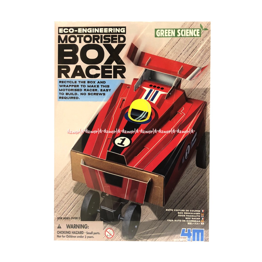Green Science Eco Engineering Motorised Box Racer Kit Membuat Motor Mainan Anak