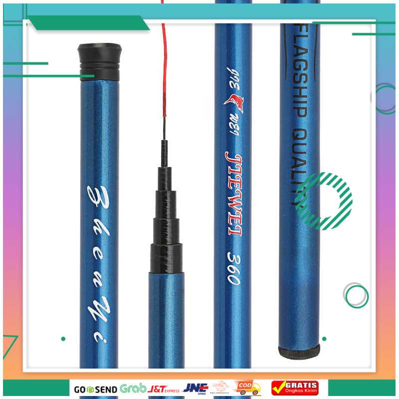 (BISA COD) FTIHSHPJIEWEI Joran Pancing Fiberglass Fishing Rod - JW360