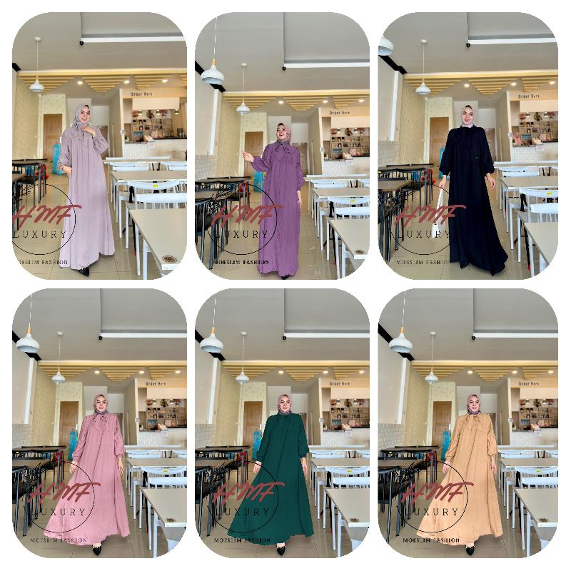 Ready..Adiba Dress by HMF Gamis Muslim Original
