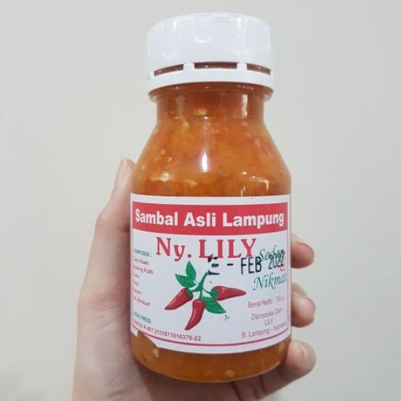 

Sambal Asli Lampung Ny. Lily 350 Gr Ny.Lily