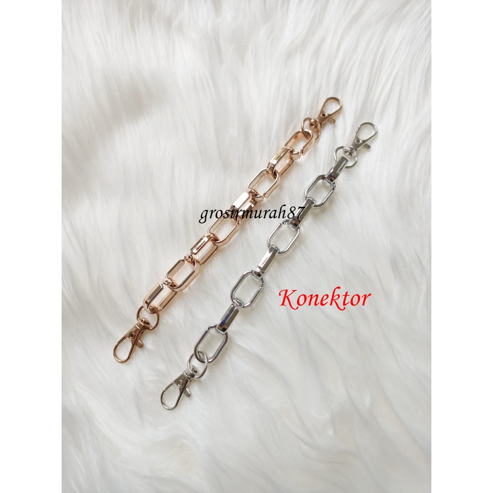 kalung masker rantai gold silver konektor hijab dewasa dan anak ready stok