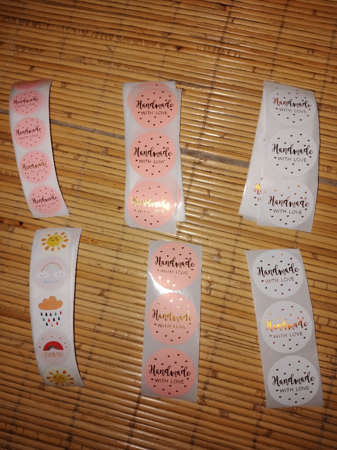 Stiker Sticker Label  Handmade With Love  - Ty3t