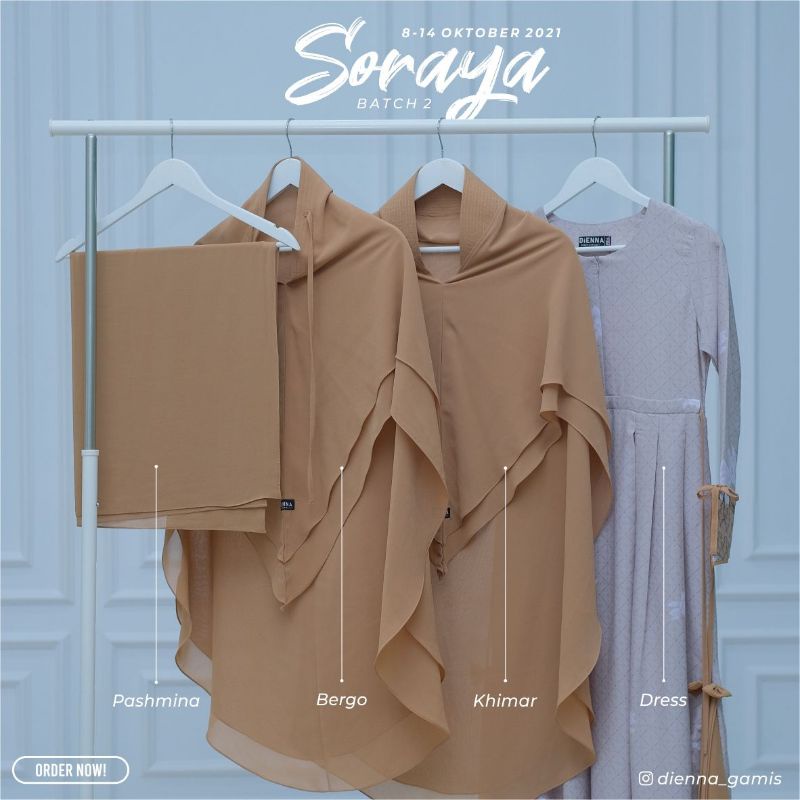 Diskon 2% Dress only soraya by dienna READY SAGE GREEN L