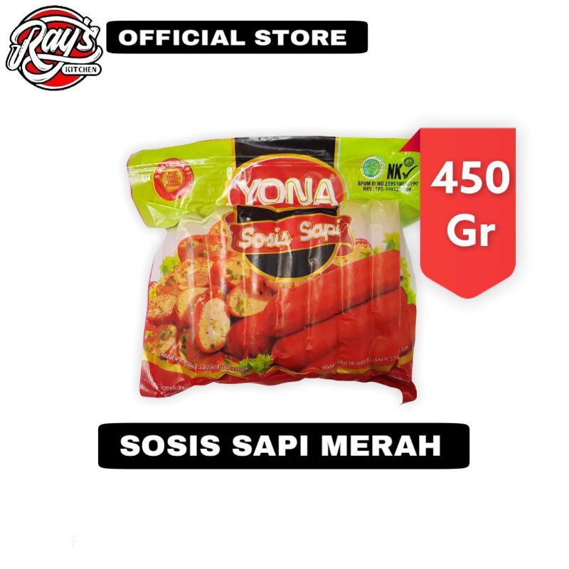 

Yona Sosis Sapi Merah 450gr Premium - Beef Sausage Yona