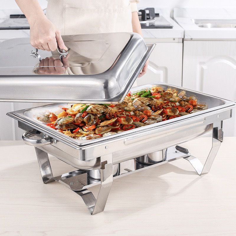 Chafing Dish 11L Tempat Makan Atau Prasmanan Stainless Steel Tanpa Sekatan