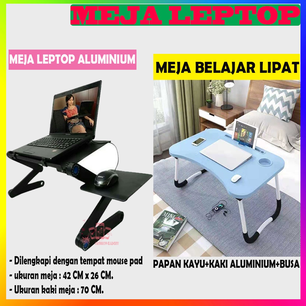 Meja Leptop Portable Aluminium 360 Meja Belajar Lipat / Meja Lipat / Meja Belajar / Meja Tulis / Meja Kerja