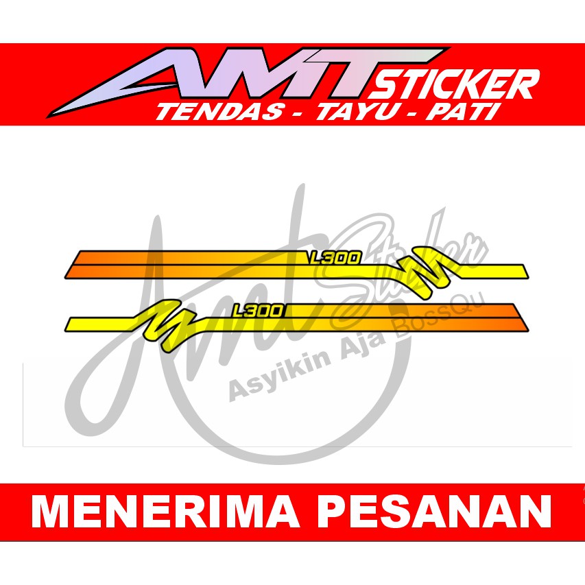 [Telaris] Striping Dacal Mobil L300 - Striping Bak samping Mobil L300 - Stiker Mobil
