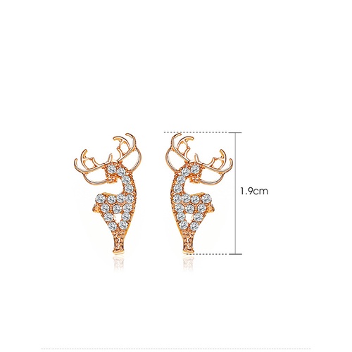 LRC Anting Tusuk Fashion Alloy Elk Stud Earrings Q62303